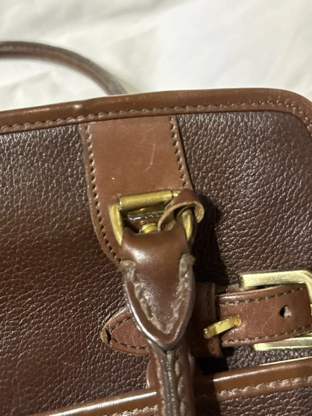 Vintage Dooney & Bourke Leather Satchel Handbag